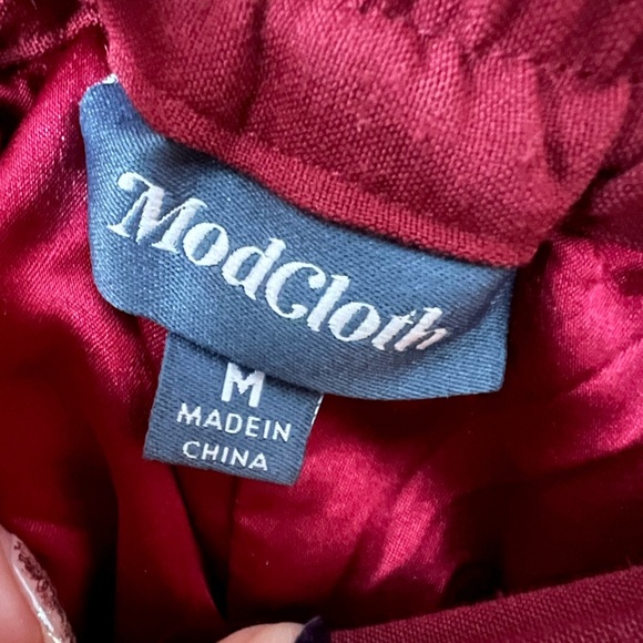 ModCloth Burgundy Circle Midi Skirt - Picture 4 of 4